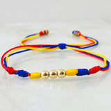 Tricolor Beads Bracelet Style 1° 0.25gr / 18K Gold