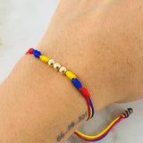 Tricolor Beads Bracelet Style 1° 0.25gr / 18K Gold