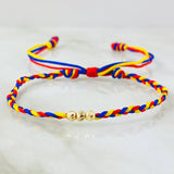 Tricolor Beads Bracelet Style 4° 0.2gr / 18K Yellow Gold *