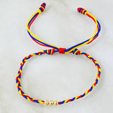 Tricolor Beads Bracelet Style 4° 0.2gr / 18K Yellow Gold *
