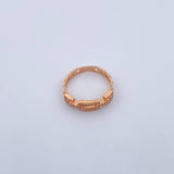 Cuban Link Ring 2.3gr / T6 1/4 / White Zircons 18K Rose Gold $