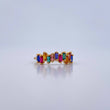 Anillo Rainbow 2gr / T6 1/4 / Circones Colores Oro Amarillo 18K $