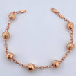 Pulso Tipo Militar 6gr / 21.5cm / 7.7mm Bolas Diamantadas Oro Rosa 18K $