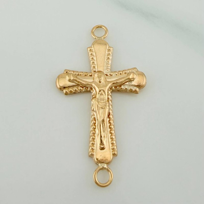 Herraje Cruz Cristo 1.1gr / 2.8cm / Oro Amarillo 18K %