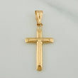 Pendant Flat-Tipped Cross 0.65 g / 1 in 18K Yellow Gold