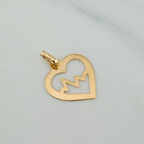 Dije Silueta Corazón 0.45gr / 3/4 in / Oro Amarillo 18K &