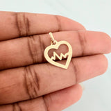 Dije Silueta Corazón 0.45gr / 3/4 in / Oro Amarillo 18K &