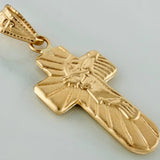 Dije Cruz  Rostro Cristo 0.95gr / 2.8cm / Oro Amarillo 18K %