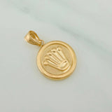 Dije Corona 0.6g / 3/4 in Oro Amarillo 18K
