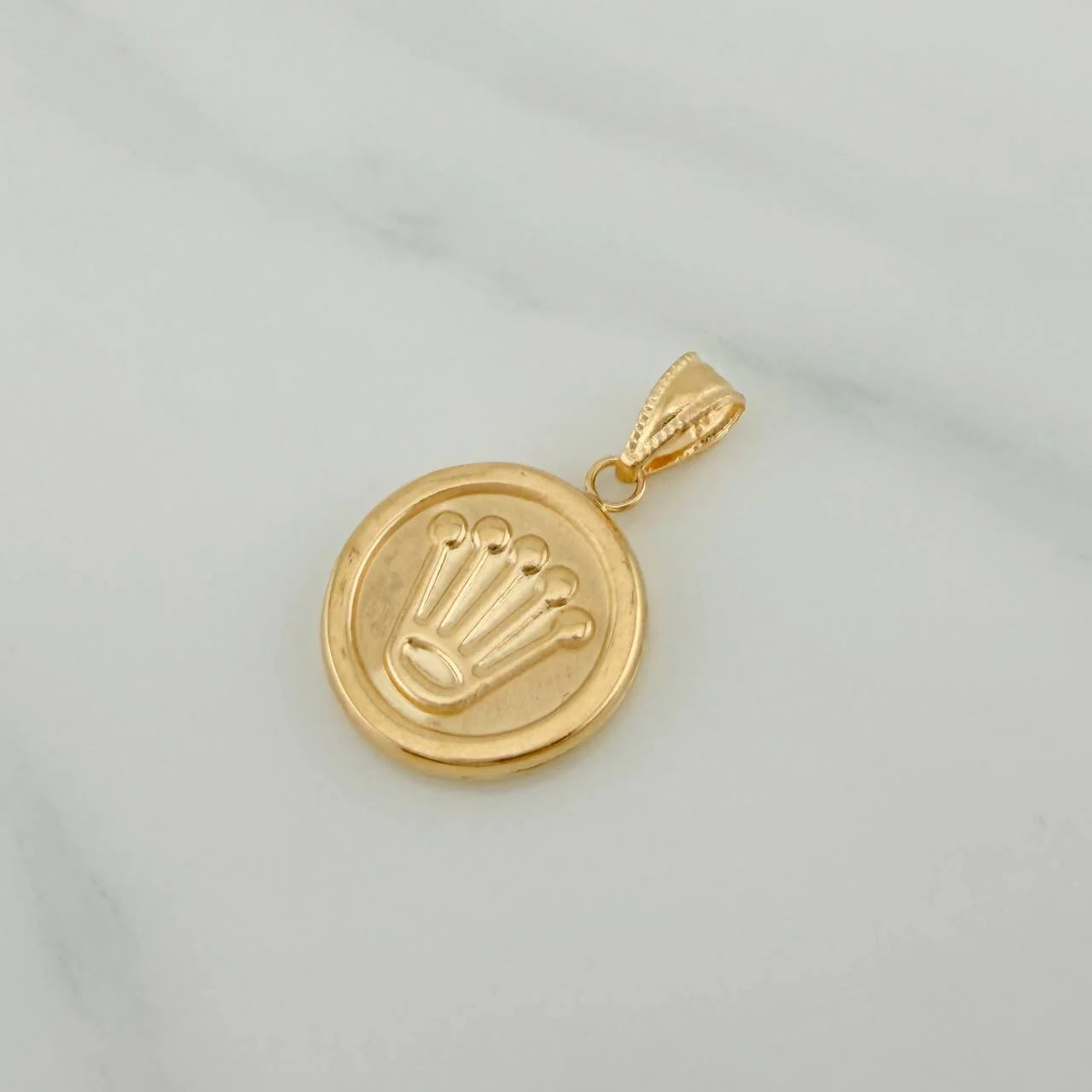 Dije Corona 0.6g / 3/4 in Oro Amarillo 18K