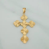 Dije Cruz Trebol 1.9gr / 4cm / Oro Amarillo 18K %