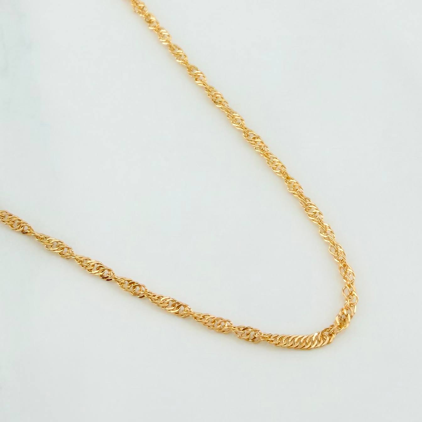 Cadena Singapur 1.6 g / 17 3/4 in / 1.25 mm Oro Amarillo 18K
