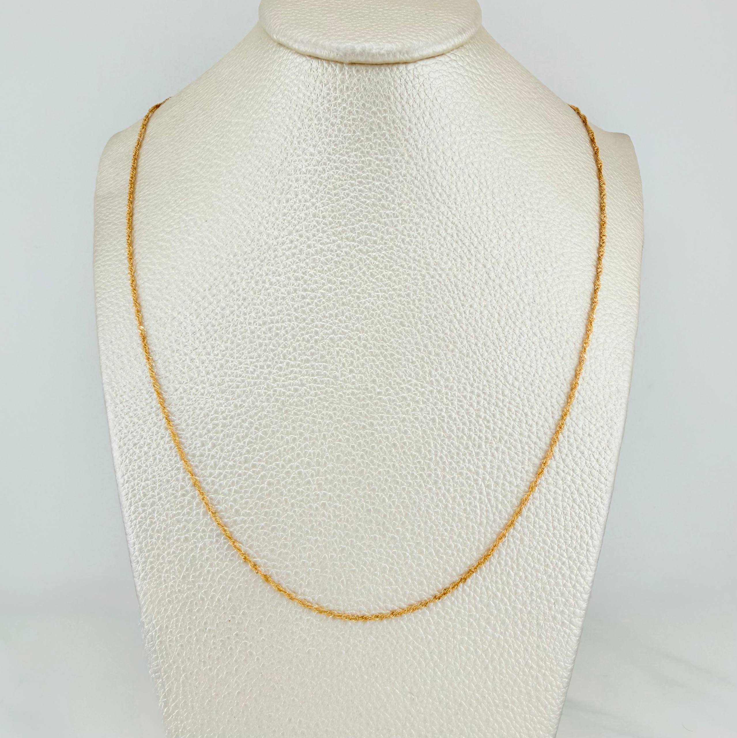 Cadena Singapur 1.45 g / 15 3/4 in / 1.2 mm Oro Amarillo 18K