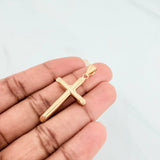 Dije Cruz 1.25 g / 1 3/4 in Oro Amarillo 18K