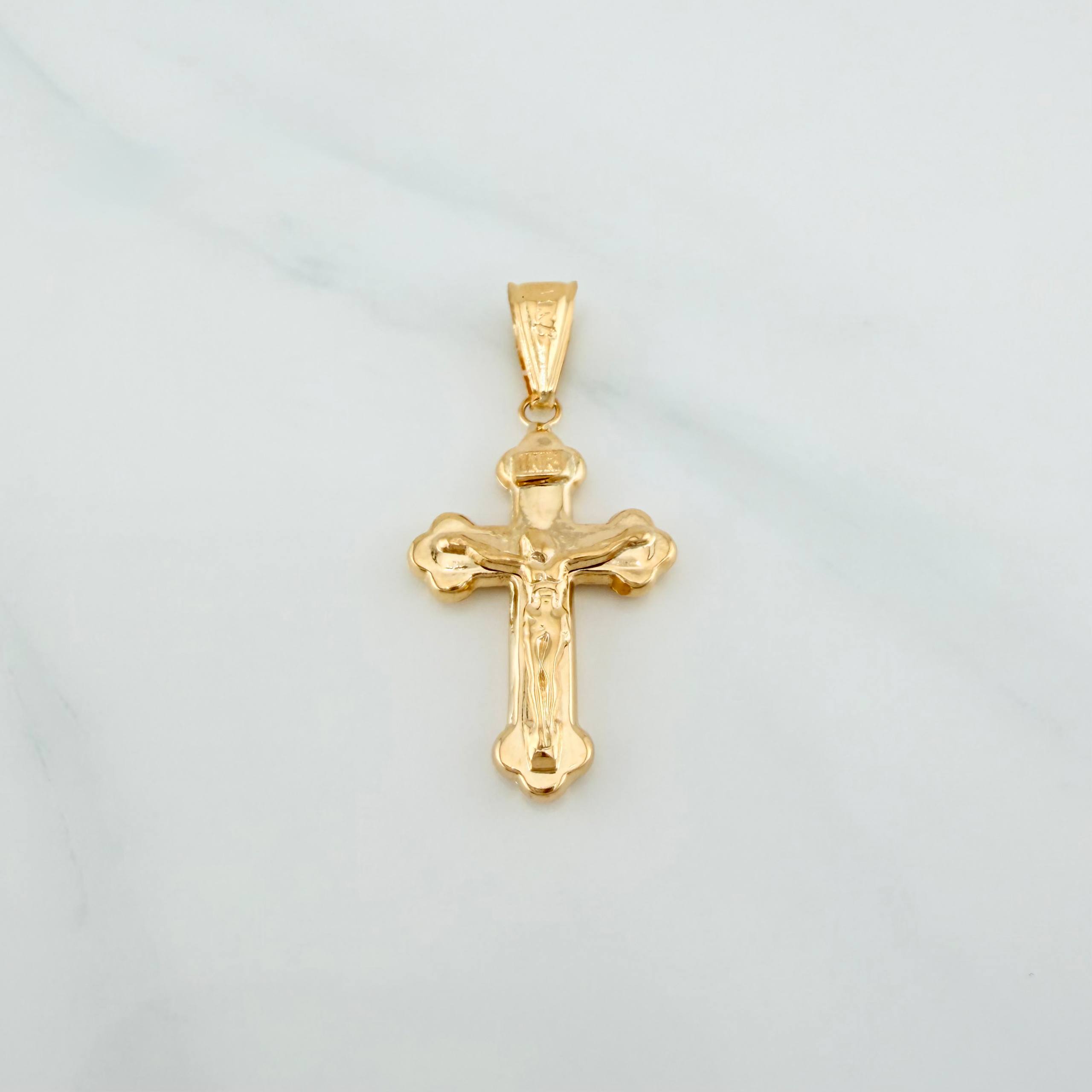 Dije Cruz Cristo 1.5 g / 1 1/2 in Oro Amarillo 18K