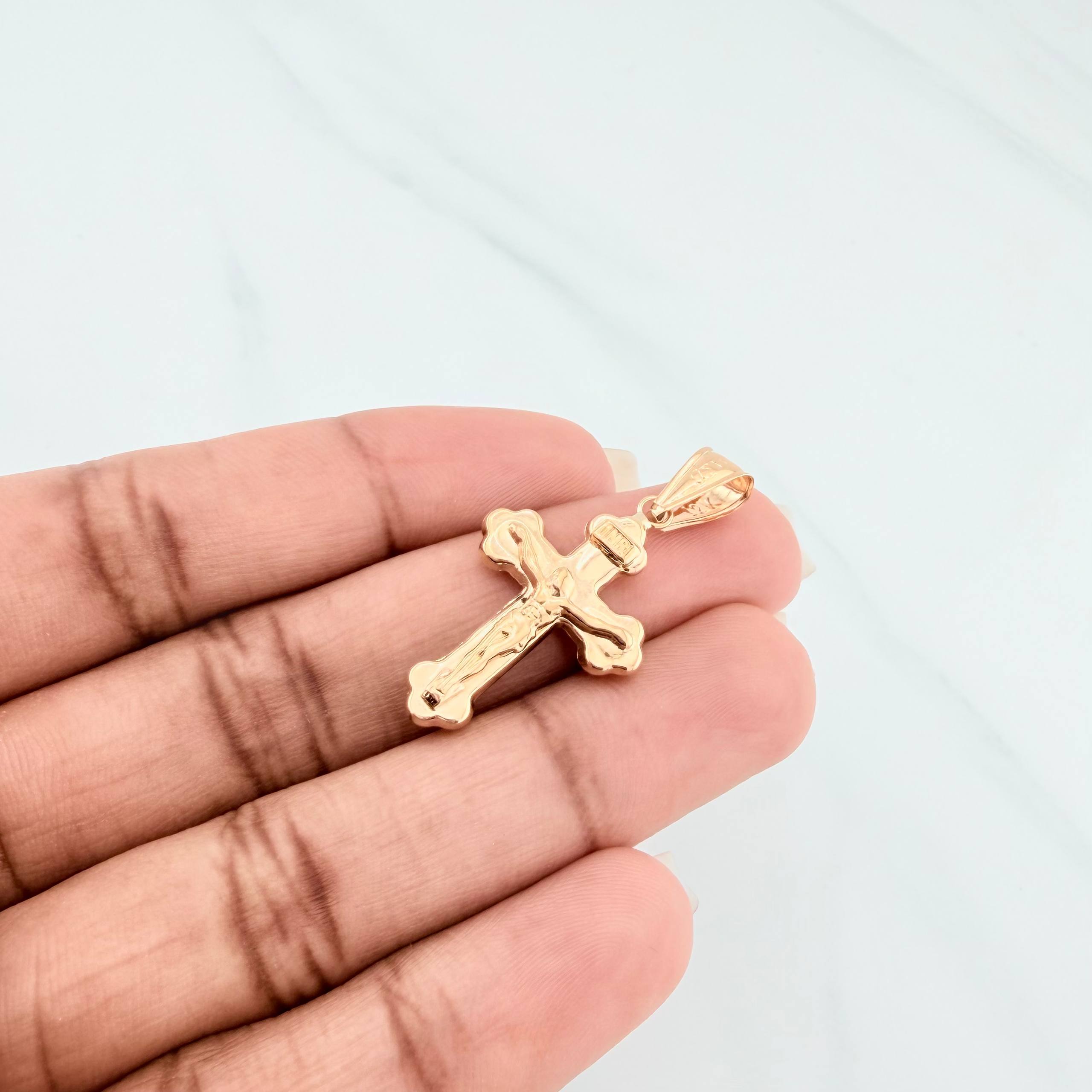 Dije Cruz Cristo 1.5 g / 1 1/2 in Oro Amarillo 18K