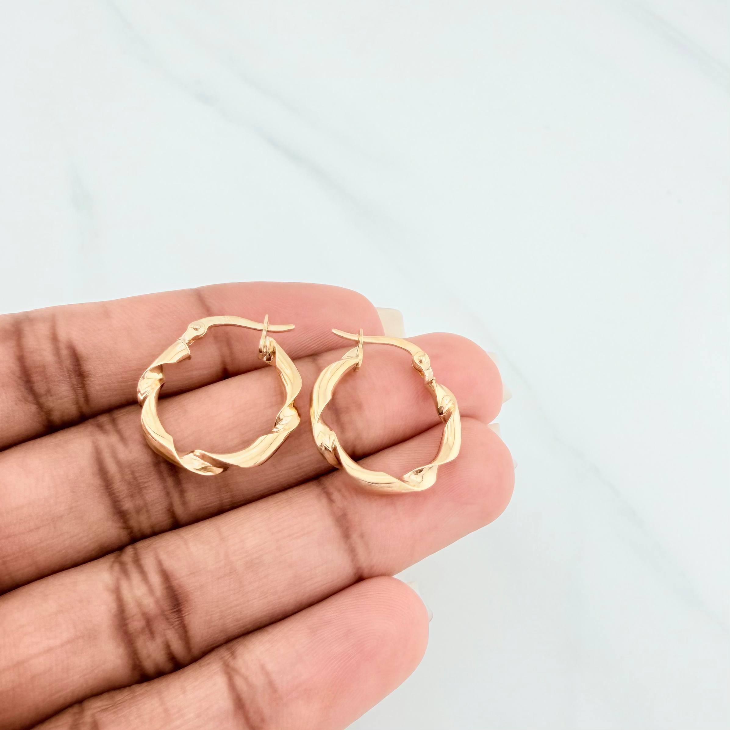 Candongas Demi 1.3 g / 3/4 in Oro Amarillo 18K