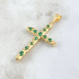 Pendant Cross Trunk 7.45gr / 6.5cm / Emeralds 2.1 Qts 18K Yellow Gold (Jewel) ©