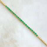 Bracelet Medium Tennis 4.85gr / 18.5cm / Emeralds 1.9 Qts 18K Yellow Gold (Jewel) ©