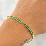 Bracelet Medium Tennis 4.85gr / 18.5cm / Emeralds 1.9 Qts 18K Yellow Gold (Jewel) ©
