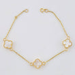 Pulso Modulable Aro Seguido Trebol 3.85 g / 7 in - 6 1/2 in / 1.3 mm Oro Amarillo 18K
