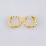 Candongas Carril Doble 1.55 g / 1/2 in Oro Amarillo 18K
