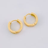 Candongas Carril Doble 1.55 g / 1/2 in Oro Amarillo 18K