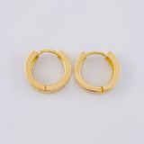 Hoop Earrings Double Thick Channel 2.45g / 1/2 in 18K Yellow Gold