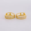 Hoop Earrings Double Thick Channel 2.45g / 1/2 in 18K Yellow Gold