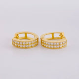 Hoop Earrings Double Thick Channel 2.45g / 1/2 in 18K Yellow Gold