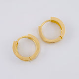 Hoop Earrings Double Thick Channel 2.45g / 1/2 in 18K Yellow Gold