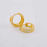 Hoop Earrings Double Thick Channel 2.45g / 1/2 in 18K Yellow Gold