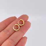 Hoop Earrings Double Row 1.6 g / 1/2 in 18K Yellow Gold