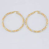 Candongas Entorchada Torsal 3.95 g / 1 3/4 in Tres Oros 18K