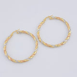 Candongas Entorchada Torsal 3.9 g / 1 3/4 in Tres Oros 18K
