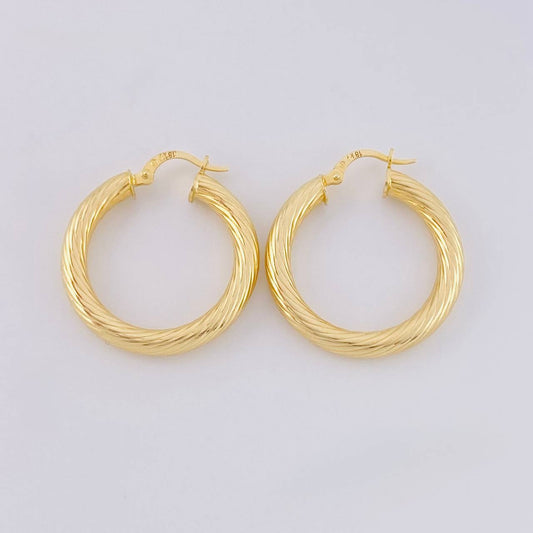 Candongas Sofi 4.4 g / 1 1/4 in Tres Oros 18K