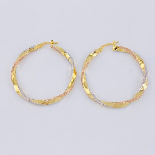 Candongas Maryal 2.9 g / 1 1/2 in Tres Oros 18K