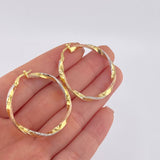 Candongas Maryal 2.9 g / 1 1/2 in Tres Oros 18K