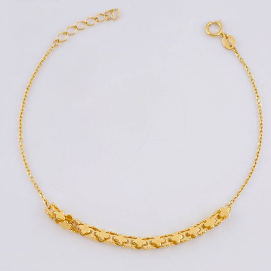 Pulso Aro Seguido Estrellado 2.6 g / 7 in / 0.7 mm Oro Amarillo 18K