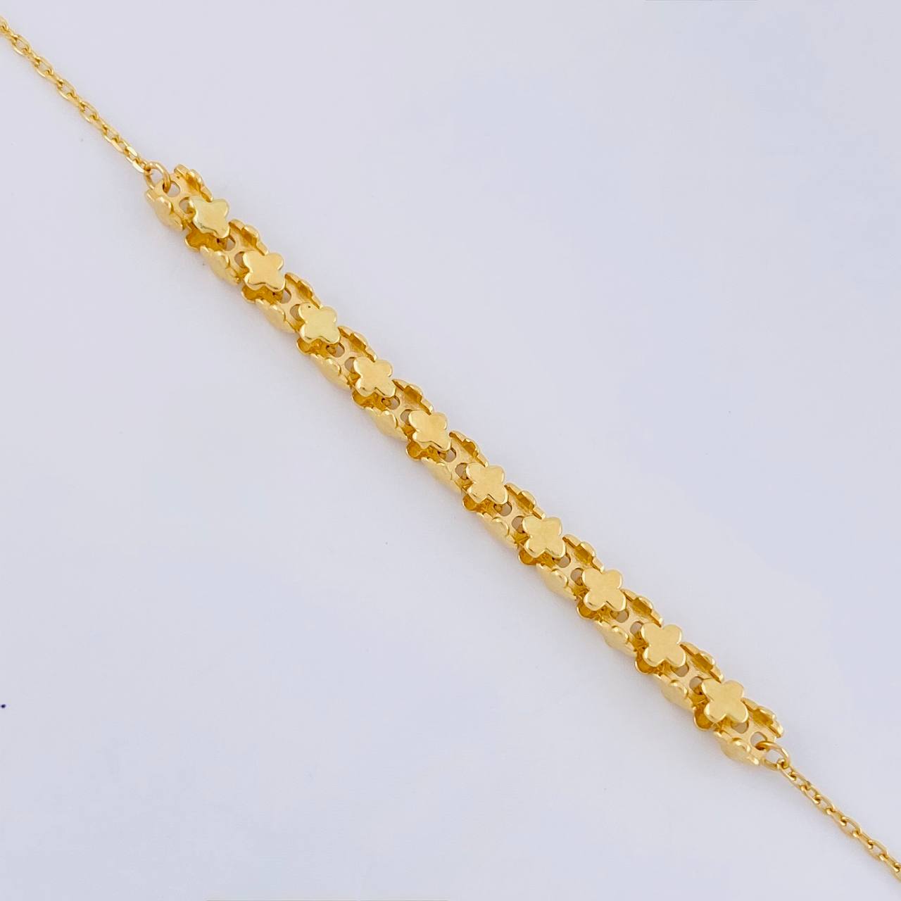 Classic Link Bracelet Starry 2.55 g / 7 in / 0.7 mm Yellow Gold 18K