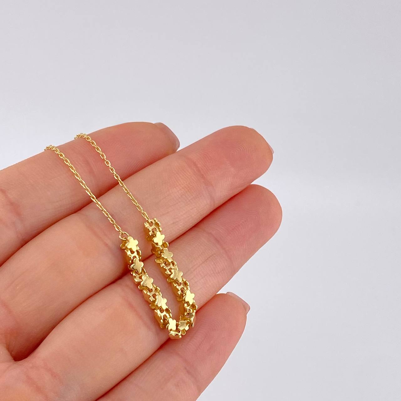 Classic Link Bracelet Starry 2.55 g / 7 in / 0.7 mm Yellow Gold 18K