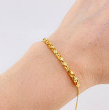 Pulso Aro Seguido Estrellado 2.6 g / 7 in / 0.7 mm Oro Amarillo 18K