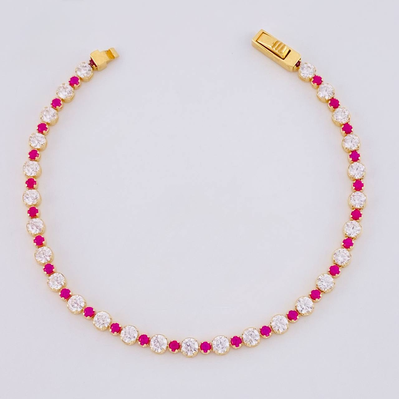 Tennis Bracelet Bubble 3.6 g / 6 in / 3.1 mm 18K Yellow Gold