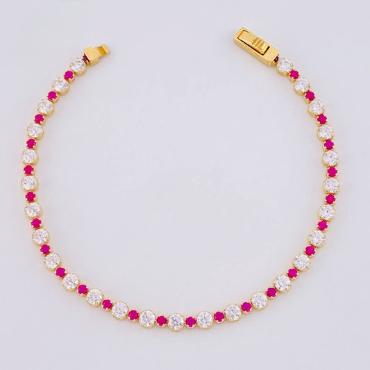 Pulso Tenis Burbuja 3.6 g / 6 in / 3.1 mm Oro Amarillo 18K