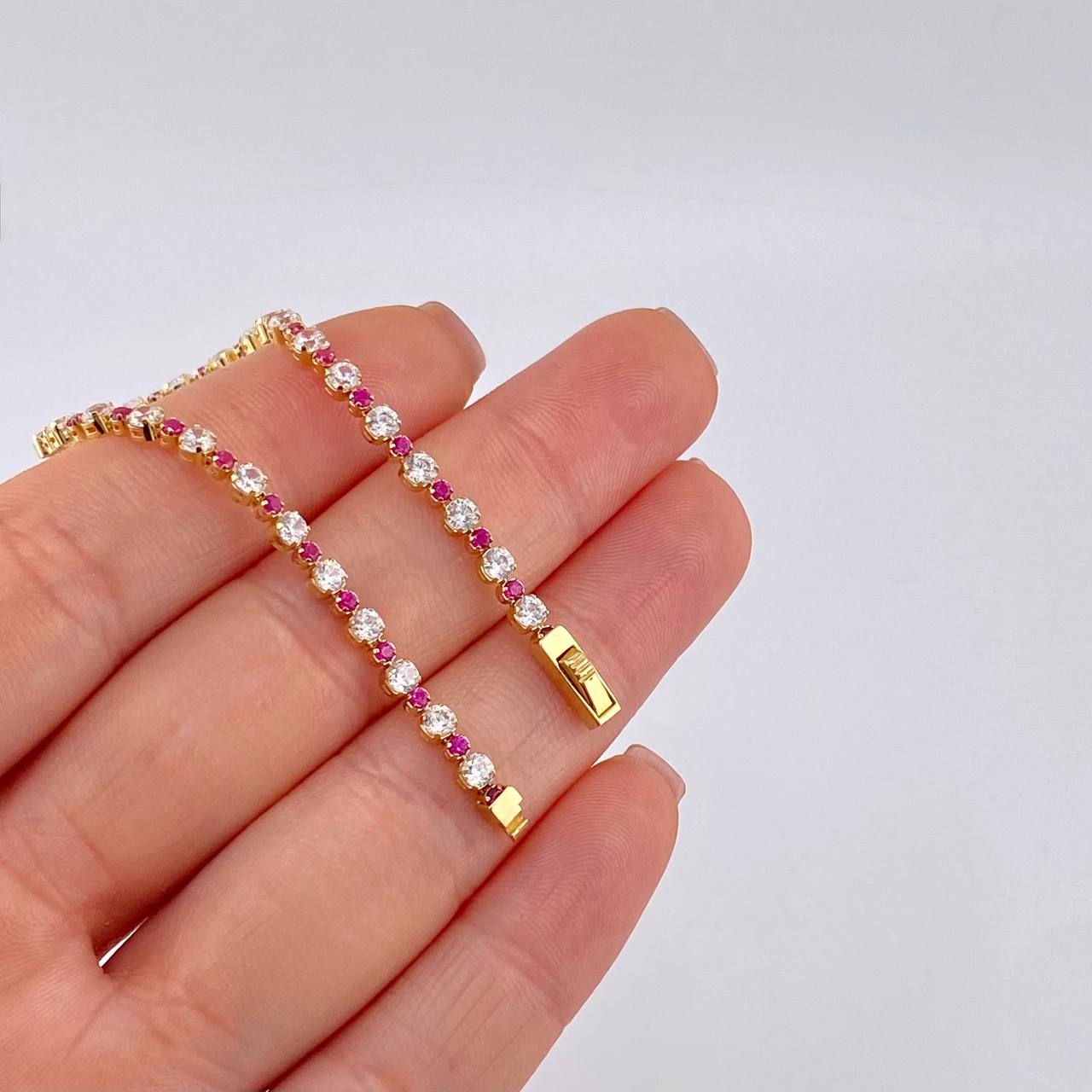 Tennis Bracelet Bubble 3.6 g / 6 in / 3.1 mm 18K Yellow Gold