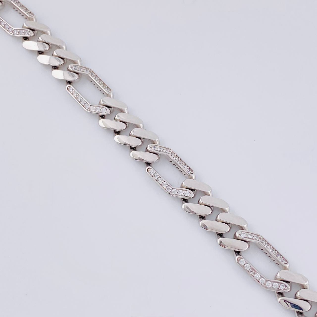 Figaro Bracelet Monaco 17.5 g / 8 1/4 in / 8.7 mm White Gold 18K