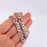 Figaro Bracelet Monaco 17.5 g / 8 1/4 in / 8.7 mm White Gold 18K