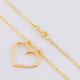 Cadena Aro Seguido Silueta Corazón 3.65 g / 17 1/4 in / 3.65 mm Tres Oros 18K