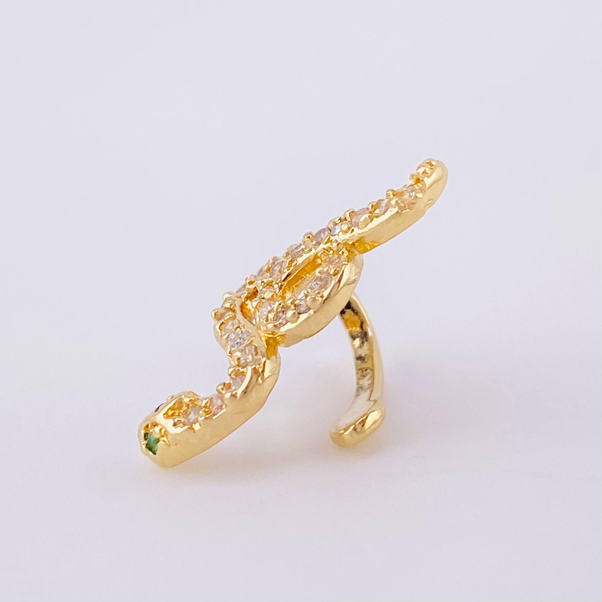 Piercing Earcuff Simulador Serpiente 1.55 g / 3/4 in Oro Amarillo 18K