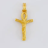 Dije Cruz Cristo Ansada 5.55 g / 1 1/2 in Oro Amarillo 18K